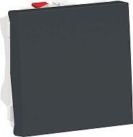 Выключатель кнопочный без рамки Schneider Electric Unica Modular 1-кл. 2 мод. антрацит картинка